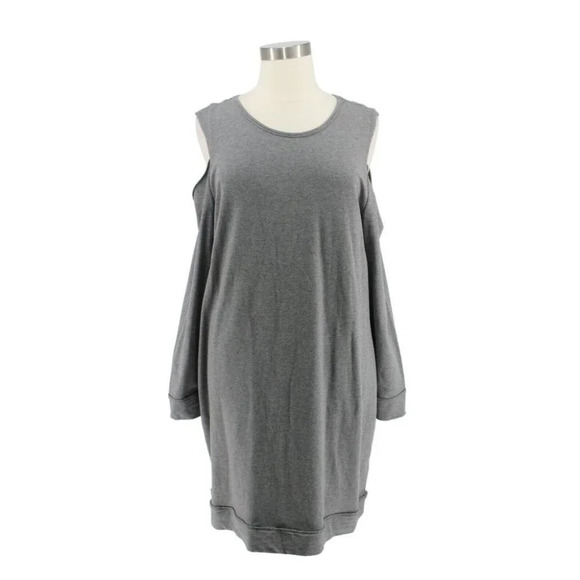 torrid Dresses & Skirts - NWT Torrid Gray Terry Cold Shoulder Sheath Sweatshirt Dress Plus Size 3X 22/24